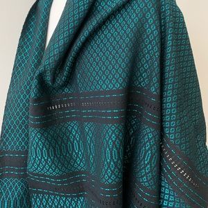 Metallic mermaid green shawl